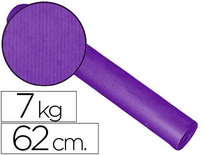 Papel kraft liso lila bobina 62 cm. 7 Kg.